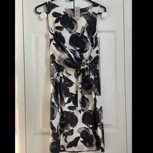 Ann Taylor Petite Print Black and White Dress